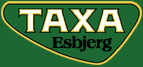 Det grønne og guldfarvede logo for TAXA Esbjerg